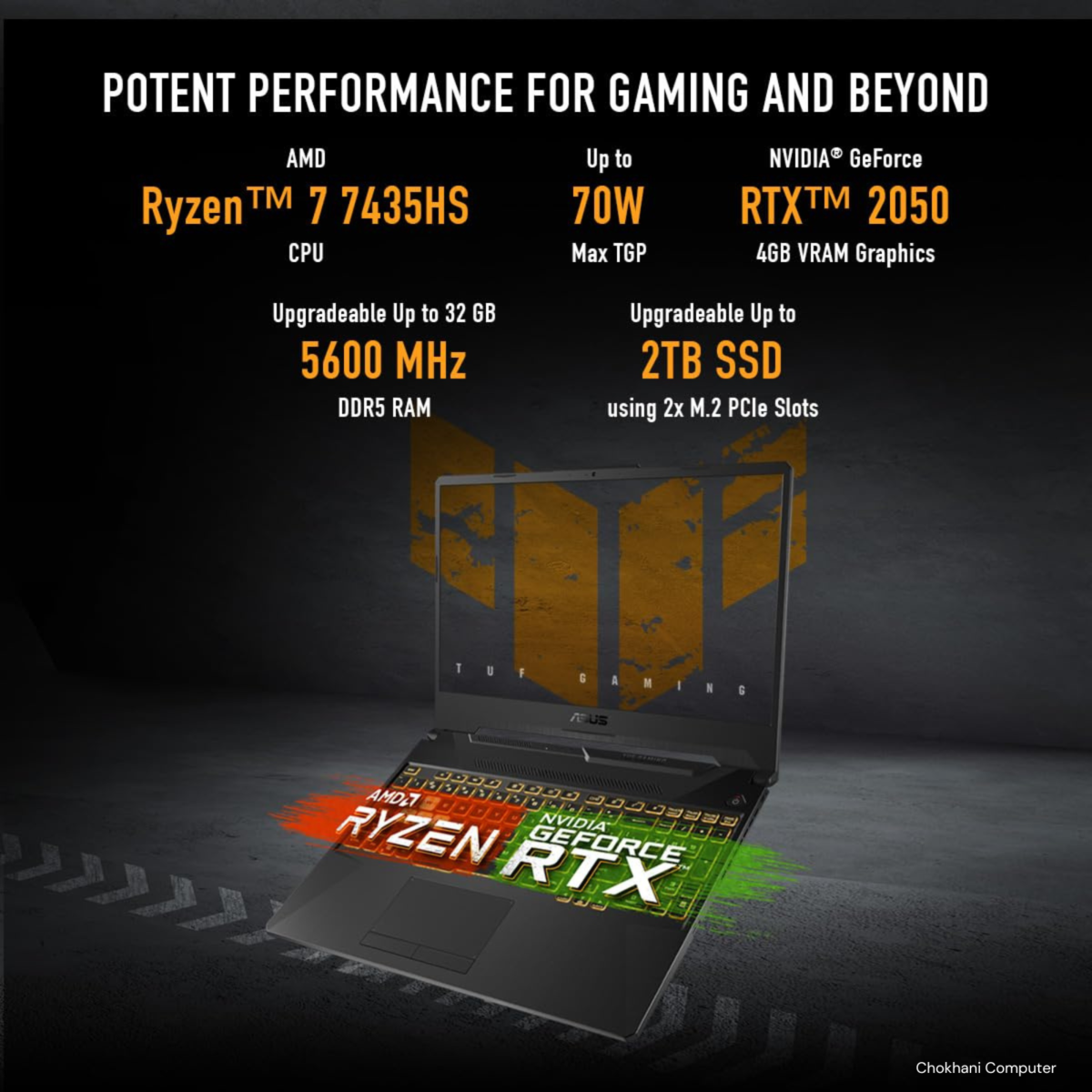 ASUS TUF Gaming F15  FX507ZC4-HN116W - Image 4